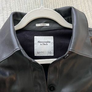Abercrombie leather shirt jacket